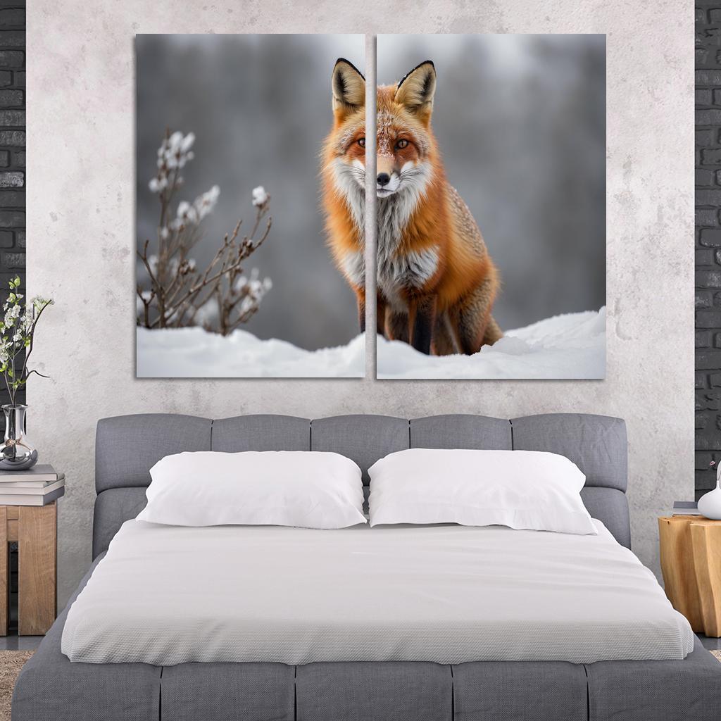 The Majestic Red Fox Master Of Adaptation Canvas Paintings Frame