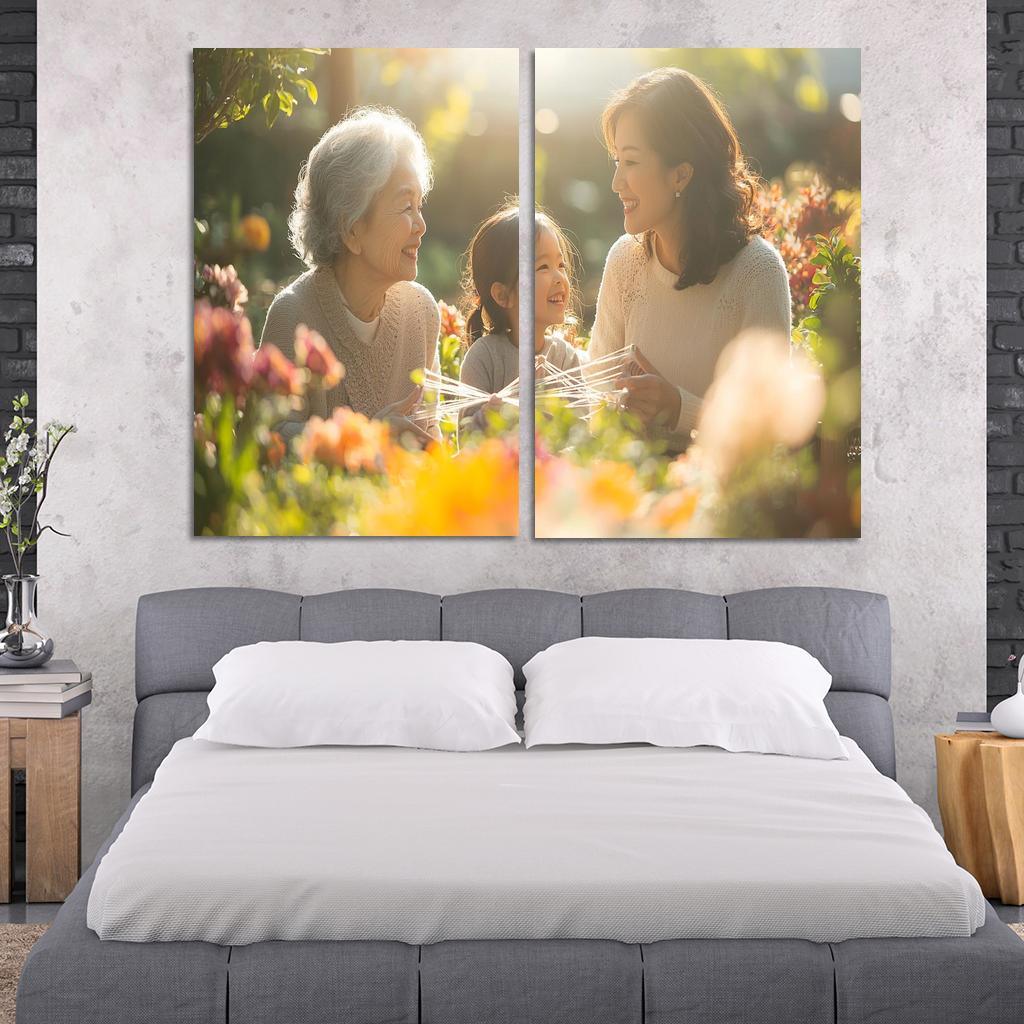 Threads Of Connection Weaving Love Through Generations Framed Paintings