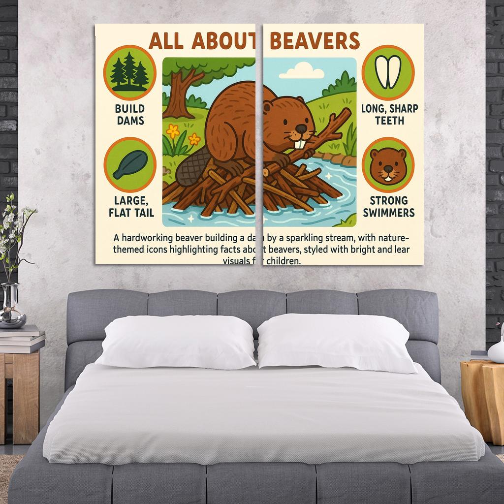Brave Beaver Explorer Premium Artwork Frames