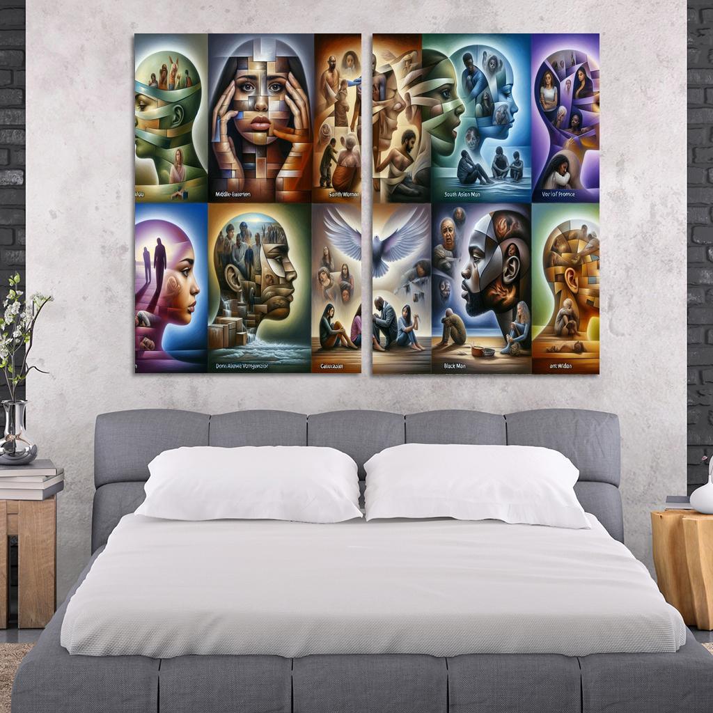 Voices Of Silence Domestic Violence Awareness Multi-panel Paintings