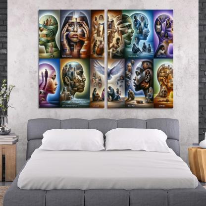 Voices Of Silence Domestic Violence Awareness Multi-panel Paintings