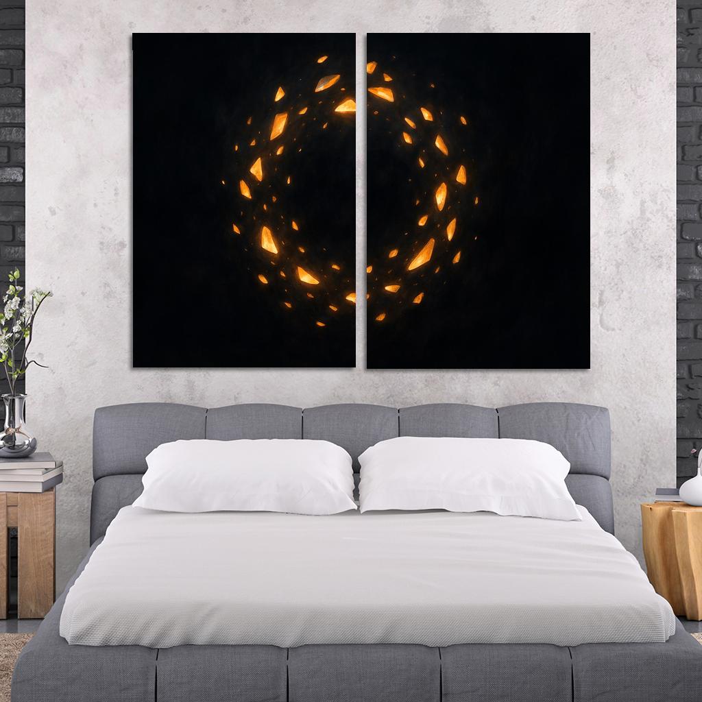 Orbit Of Fragmented Memories Oil Paintings Frame