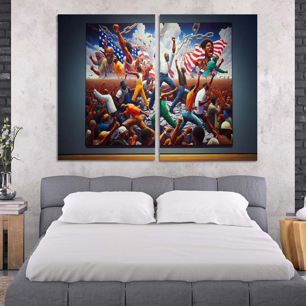 Walls Of Justice The Fight Against Racial Inequality Multi-panel Paintings