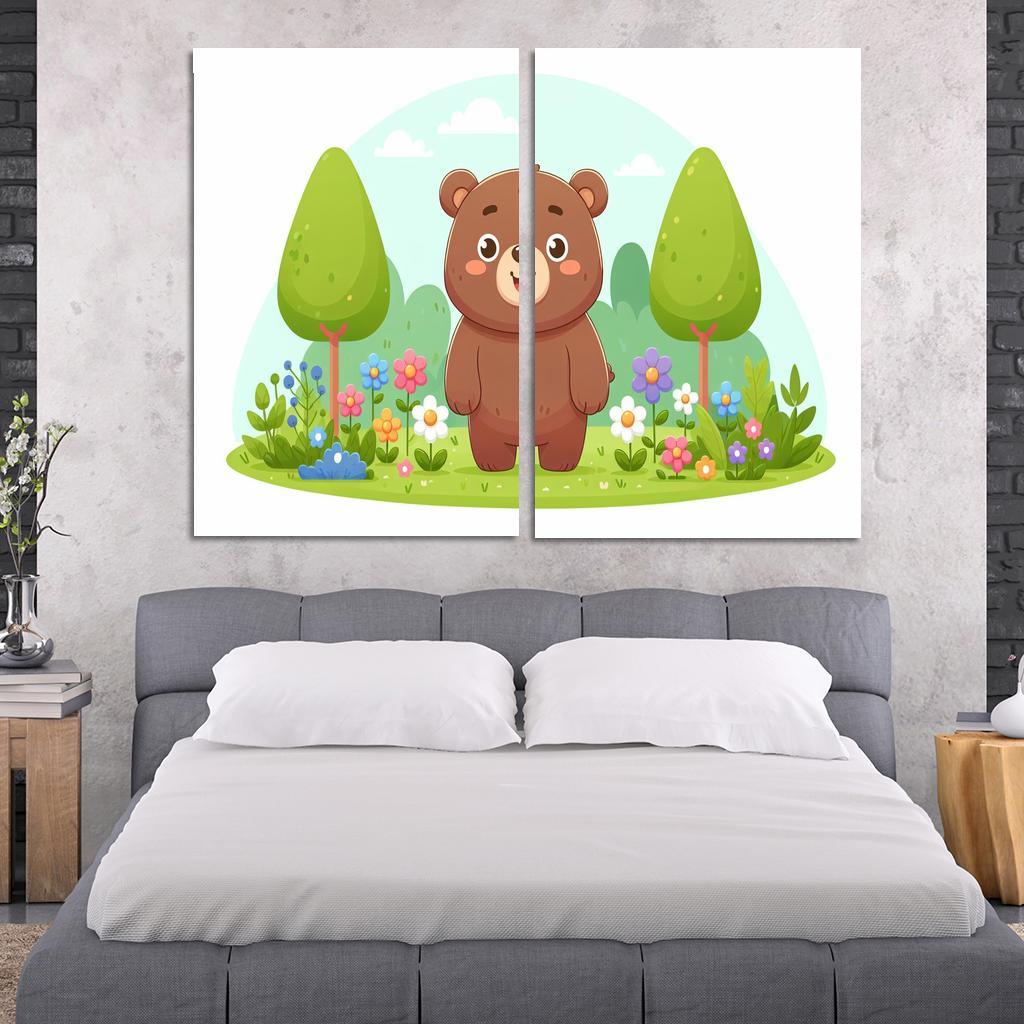 Brave Bear - Woodland Adventures Framed Paintings