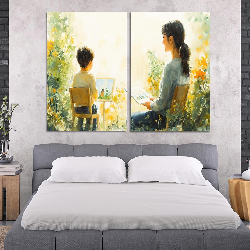 The Bridge Of Trust A Mothers Supportive Love Custom Paintings Frame