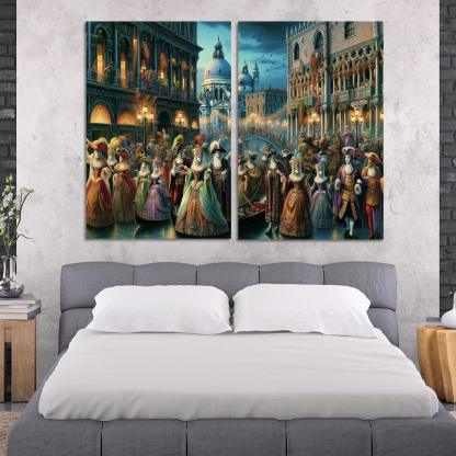 Carnival Of Venice Canvas Paintings Frame