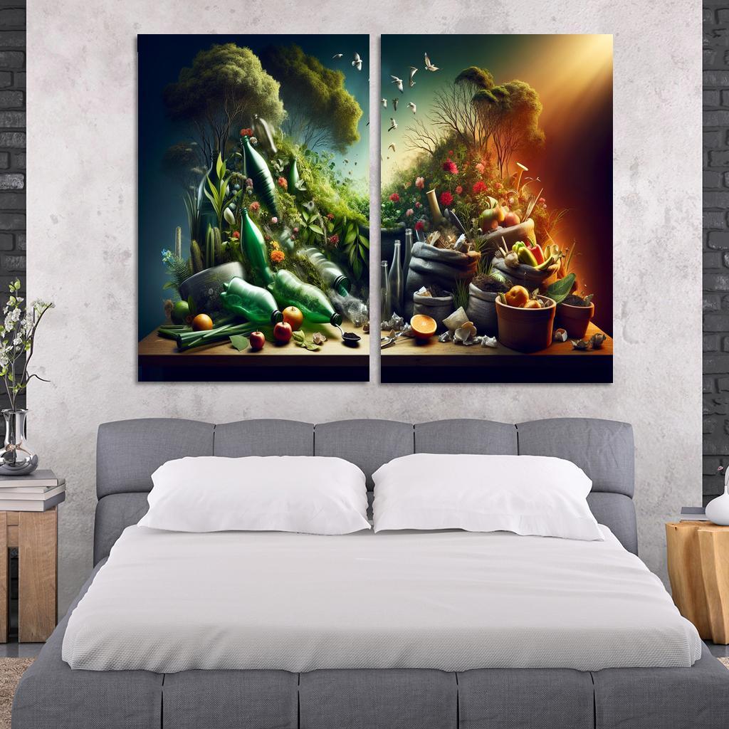 The Cycle Of Waste Towards Sustainable Living Custom Paintings Frame