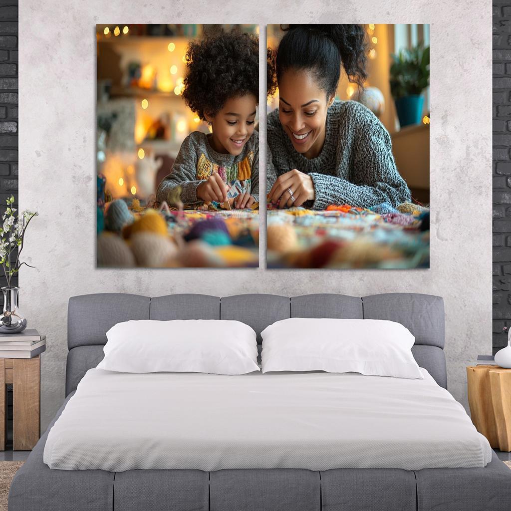 Threads Of Love Weaving A Mother's Legacy Canvas Paintings Frame