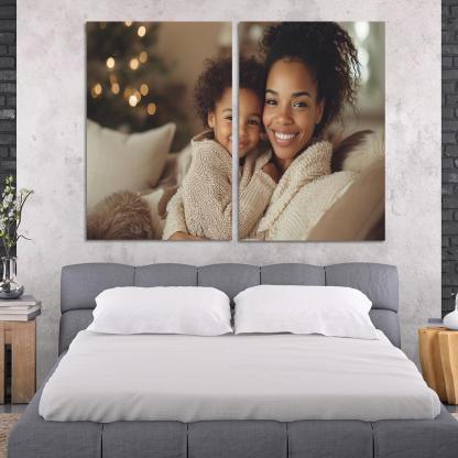 The Warmth Of Her Embrace A Mother's Comfort Canvas Paintings Frame