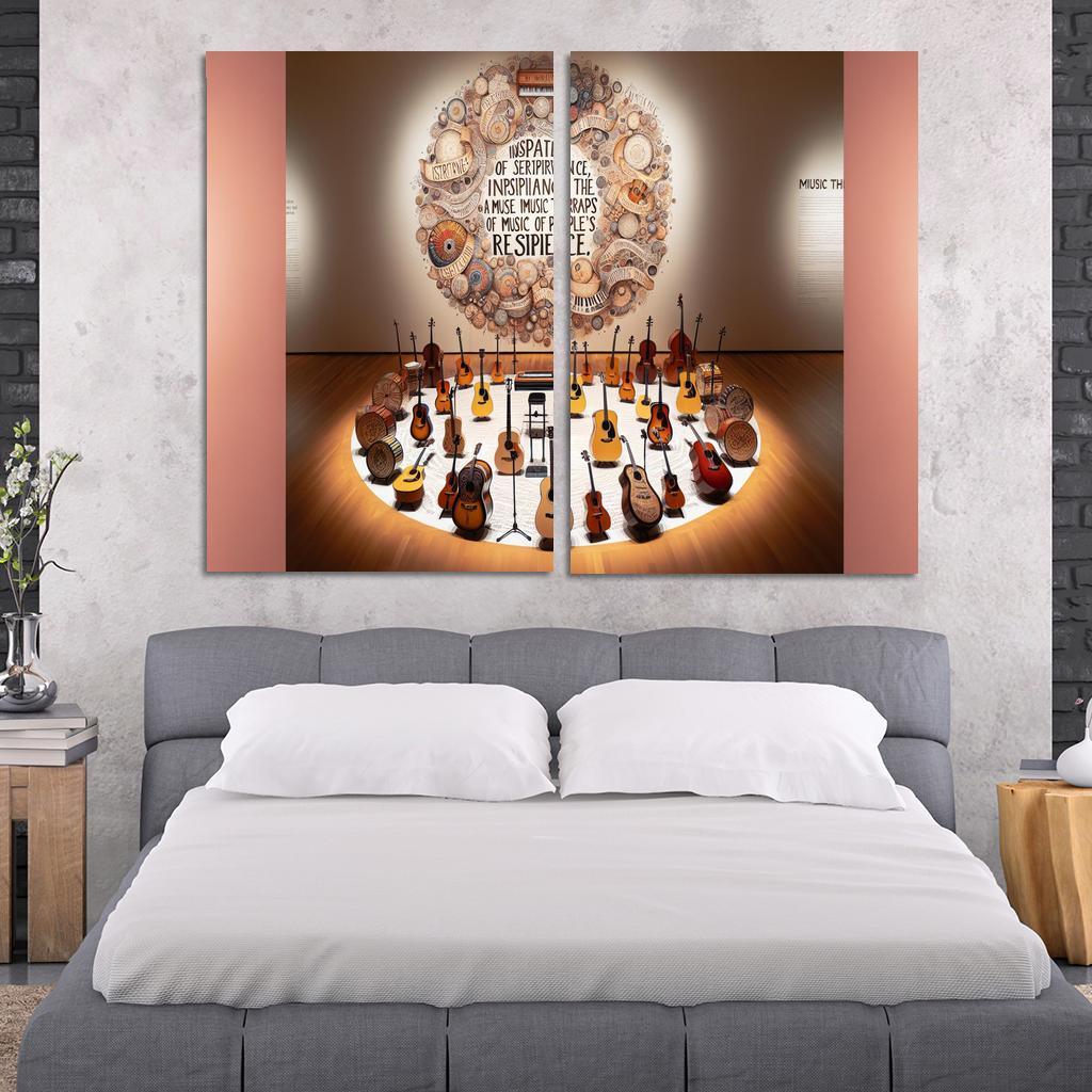 Melodies Of The Unheard Advocating For Music Therapy Multi-panel Paintings