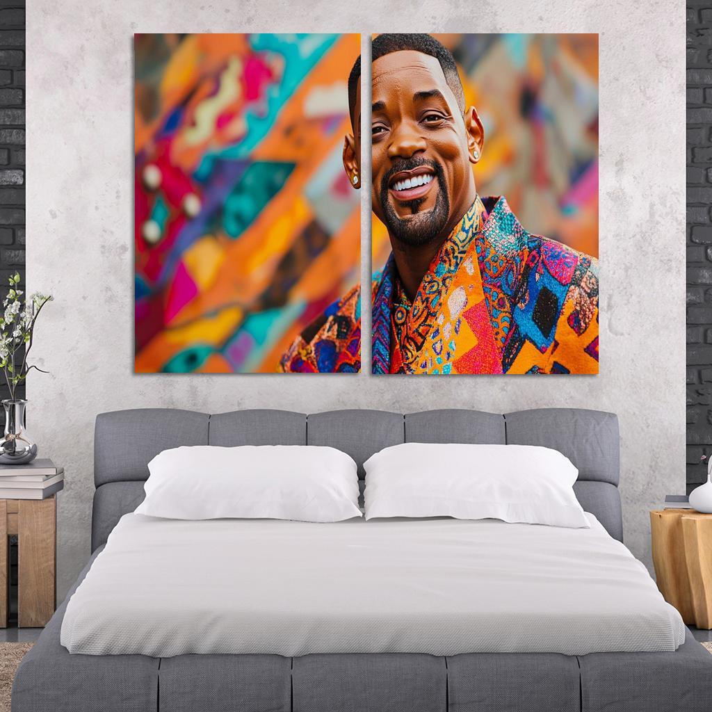 Will Smith Uniting Worlds With The Fresh Prince Charm Framed Paintings