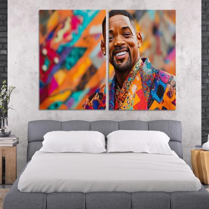 Will Smith Uniting Worlds With The Fresh Prince Charm Framed Paintings