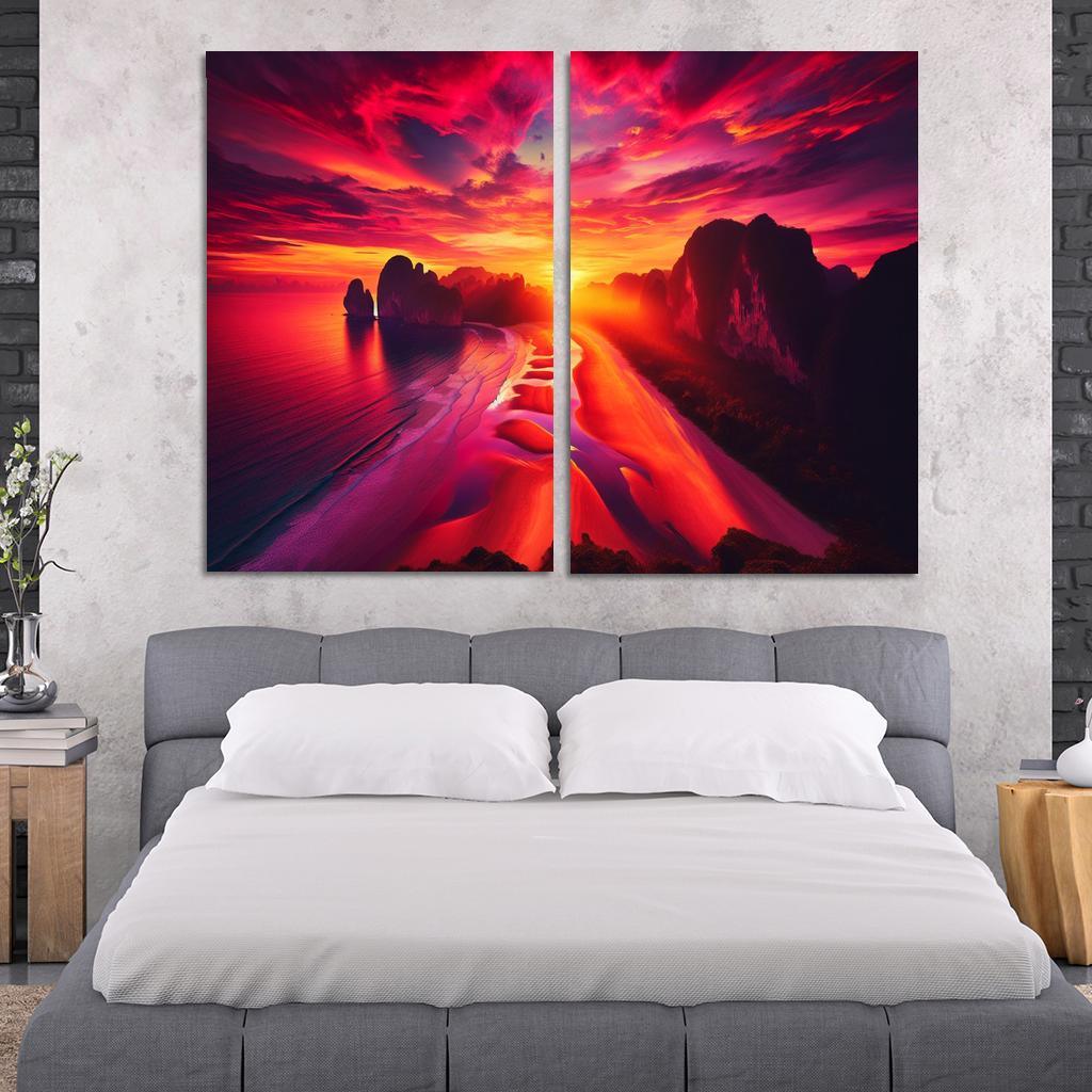 Sun-kissed Bluffs Scenic Lookout Custom Paintings Frame