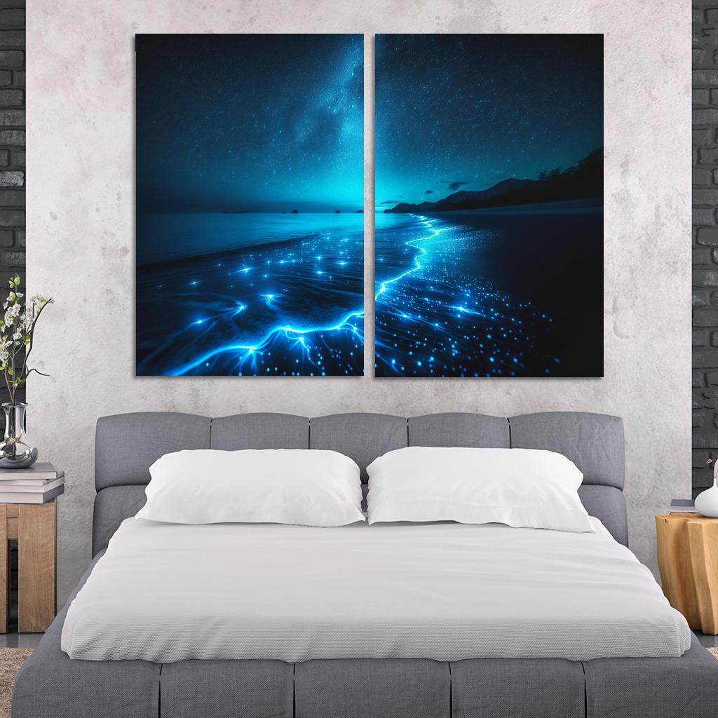 Mystic Waters Nighttime Beach Experience Art Trends