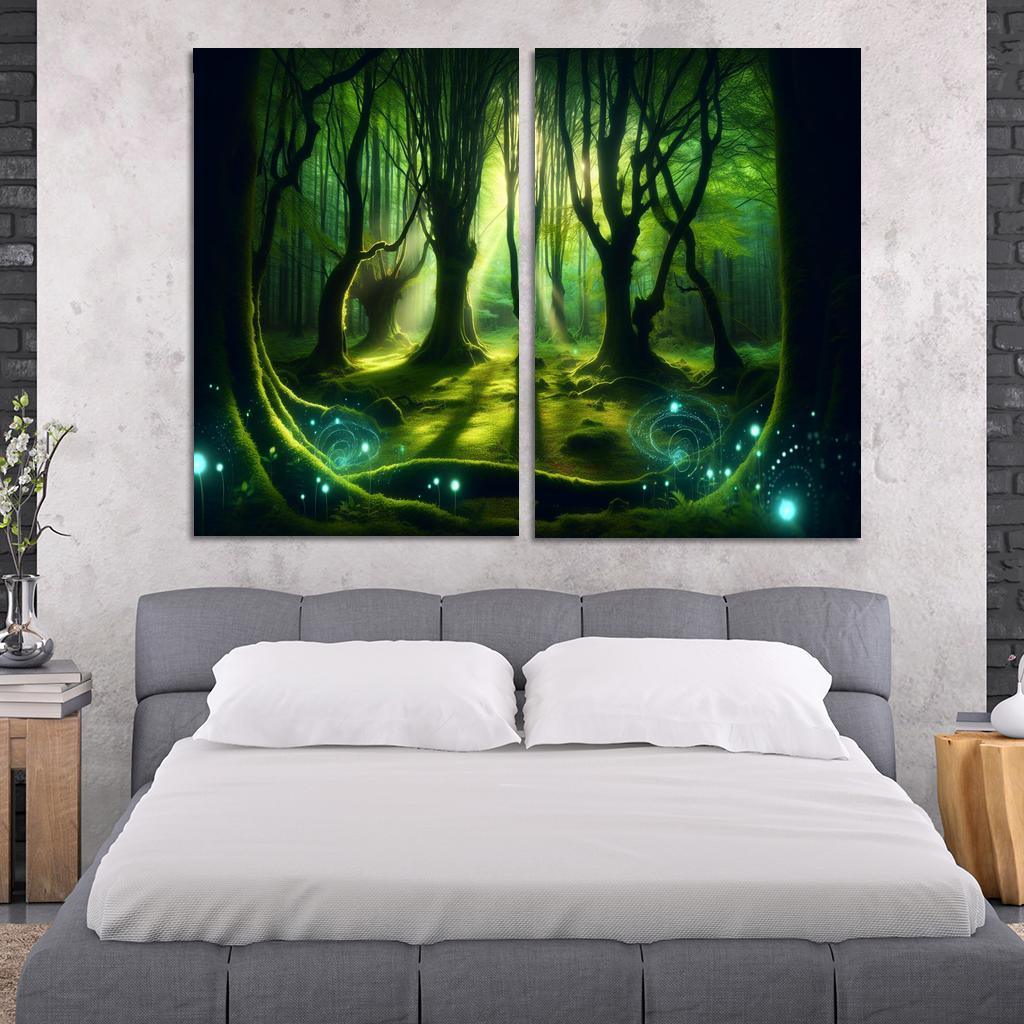 The Whispering Glade 2 Piece HD Canvas Wall Art-Original Frame