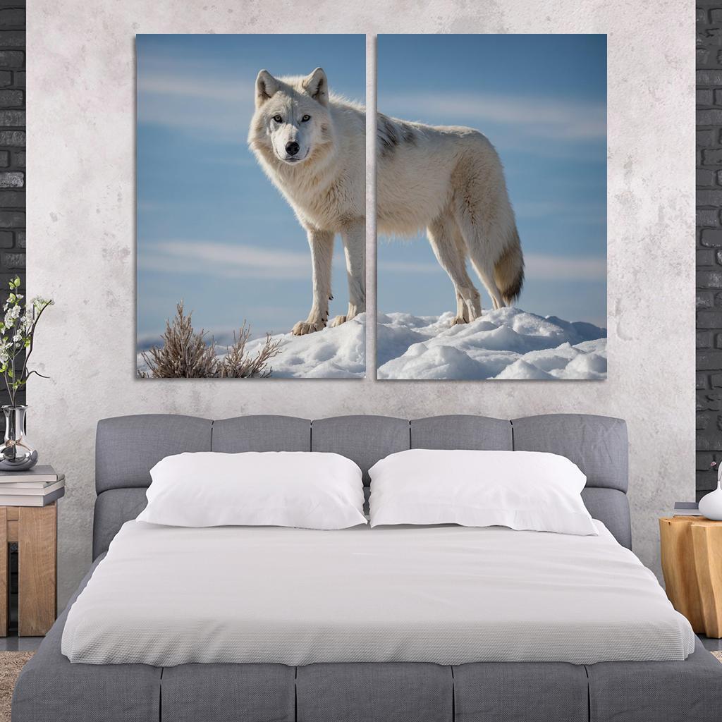 The Resilient Arctic Wolf Ghost Of The Tundra Canvas Paintings Frame