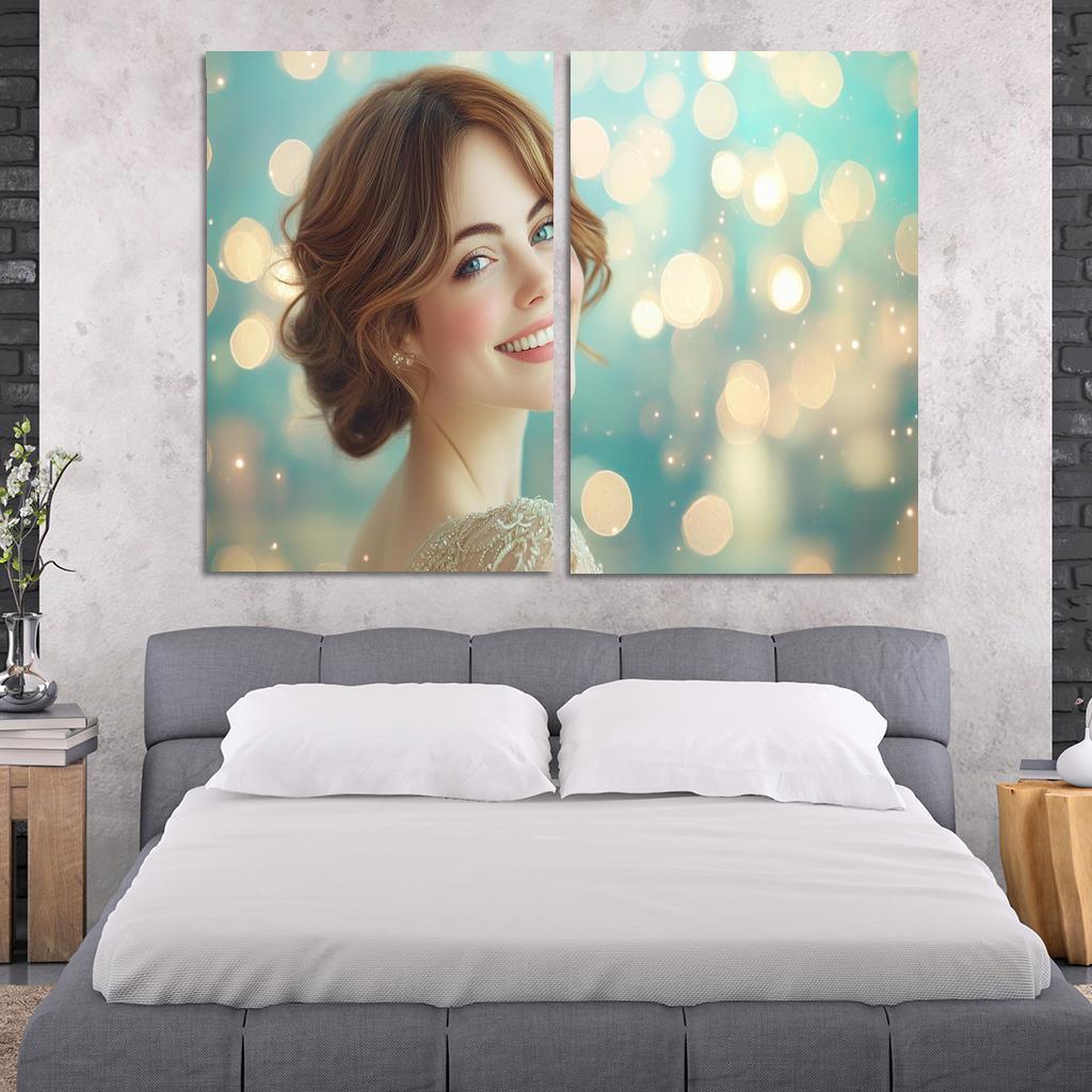 Emma Stone Shining Bright In The La La Land Of Dreams Framed Paintings