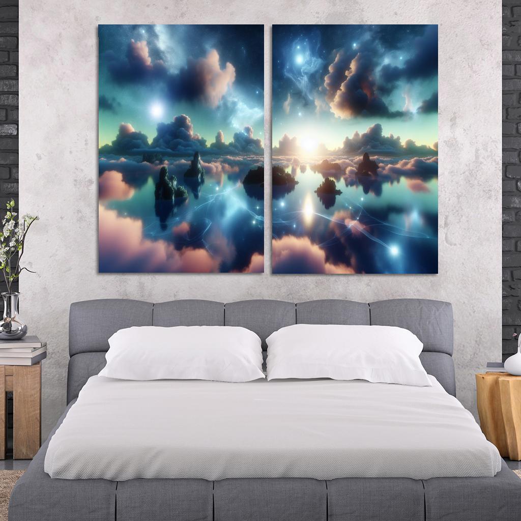 The Dreamweaver's Sanctuary 2 Piece HD Canvas Wall Art-Original Frame