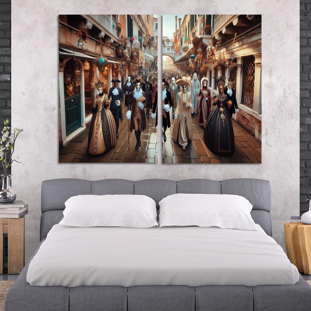 Venice Carnival Canvas Paintings Frame