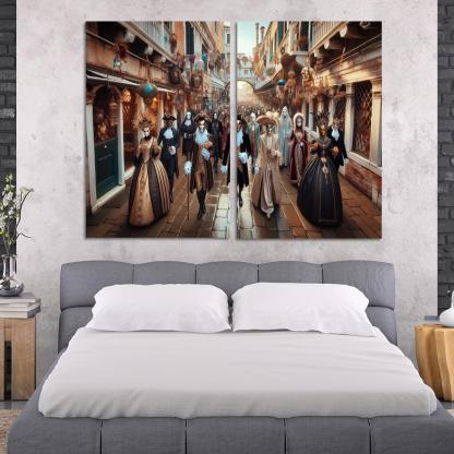 Venice Carnival Canvas Paintings Frame