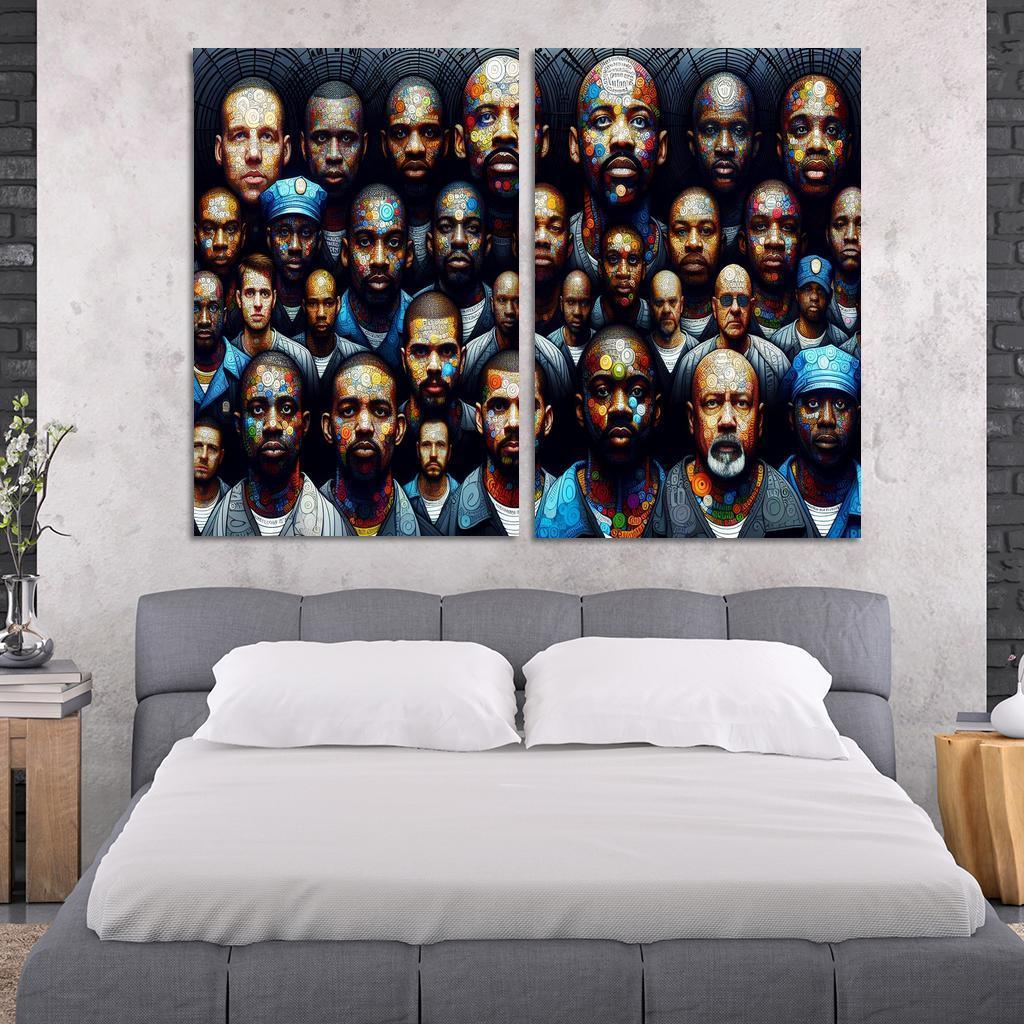Echoes of Silence The Plight of the Incarcerated 2 Piece HD Canvas Wall Art-Original Frame