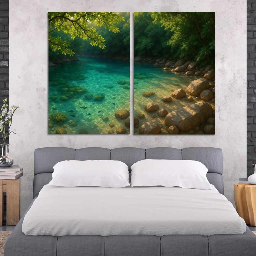 Hidden Lagoon Cove Serene Escape Custom Paintings Frame