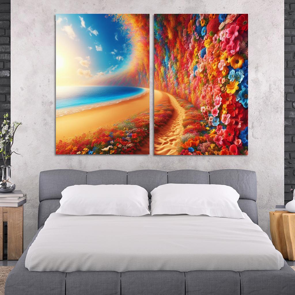 Wildflower Coast Nature's Color Palette Multi-panel Paintings