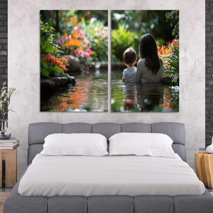 Reflections Of Love The Mirror Of Motherhood Custom Paintings Frame