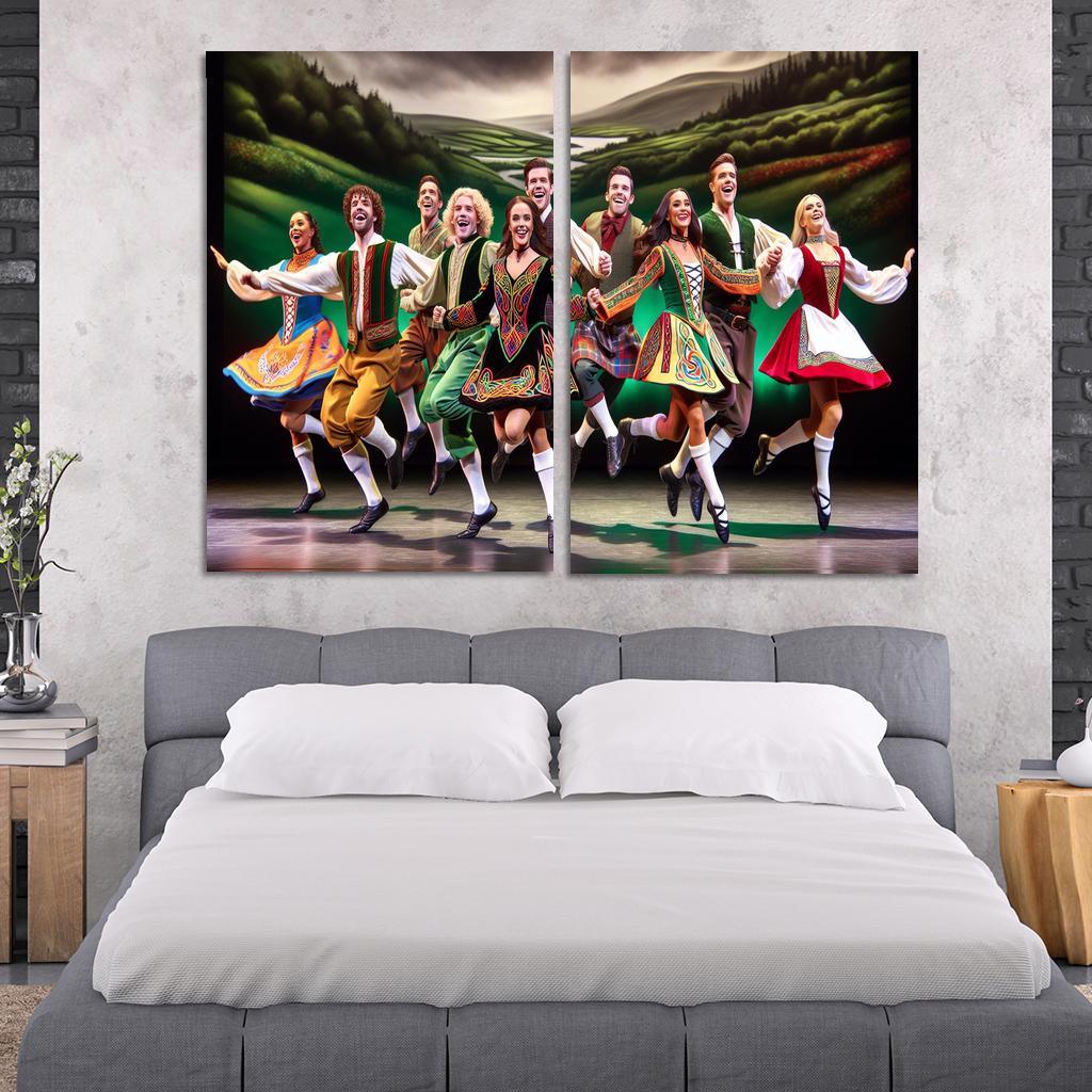 Celtic Dance The Rhythm Of The Emerald Isle Modern Paintings Frame