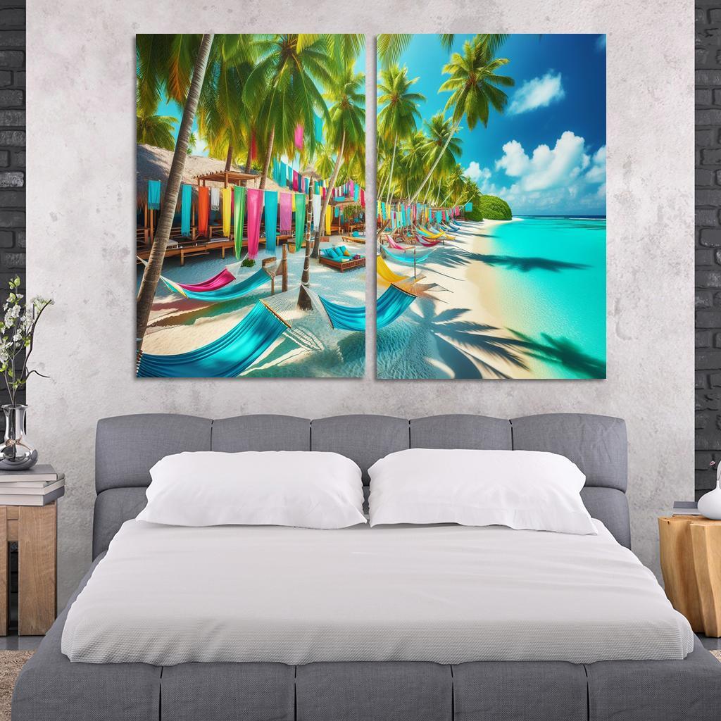 Tropical Escape Beach Premium Artwork Frames