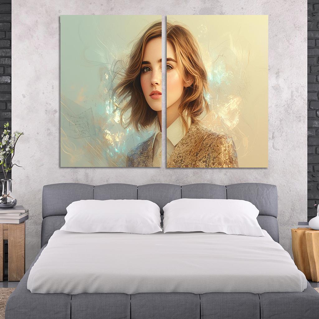 Emma Watson Leading With Grace In A Wizarding World Framed Paintings