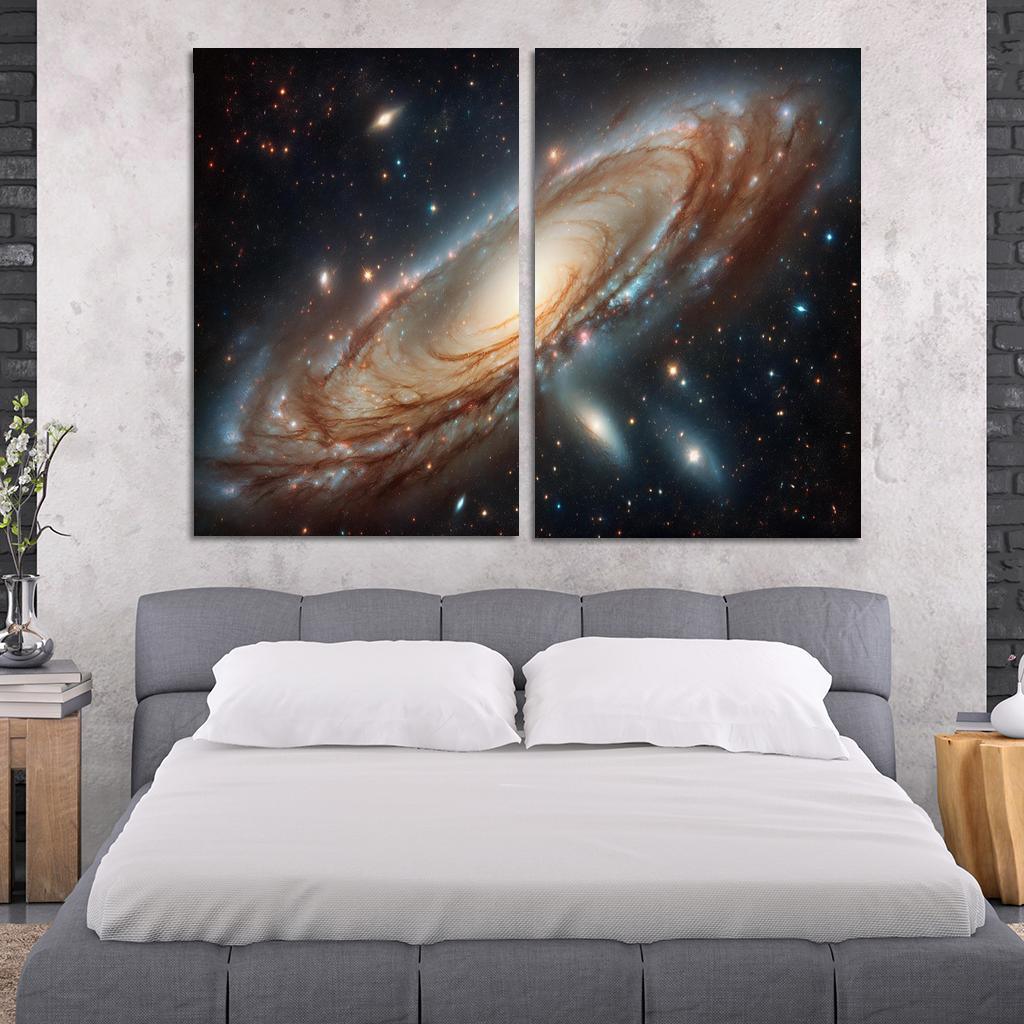 The Striking Features Of The Andromeda Galaxy Abstract Paintings Frame