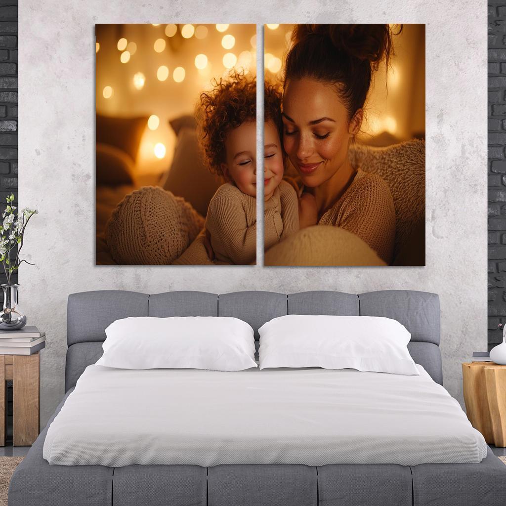 The Comfort Of Her Love A Mothers Embrace Canvas Paintings Frame