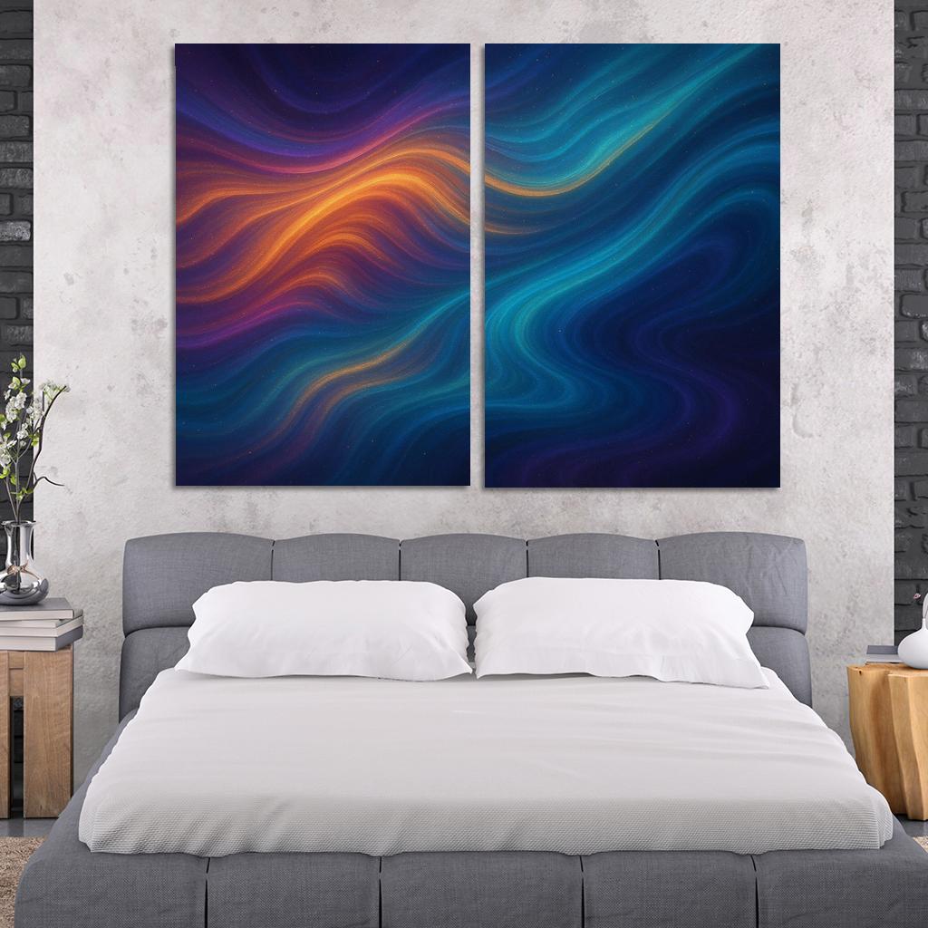Waves Of Celestial Reverie Oil Paintings Frame
