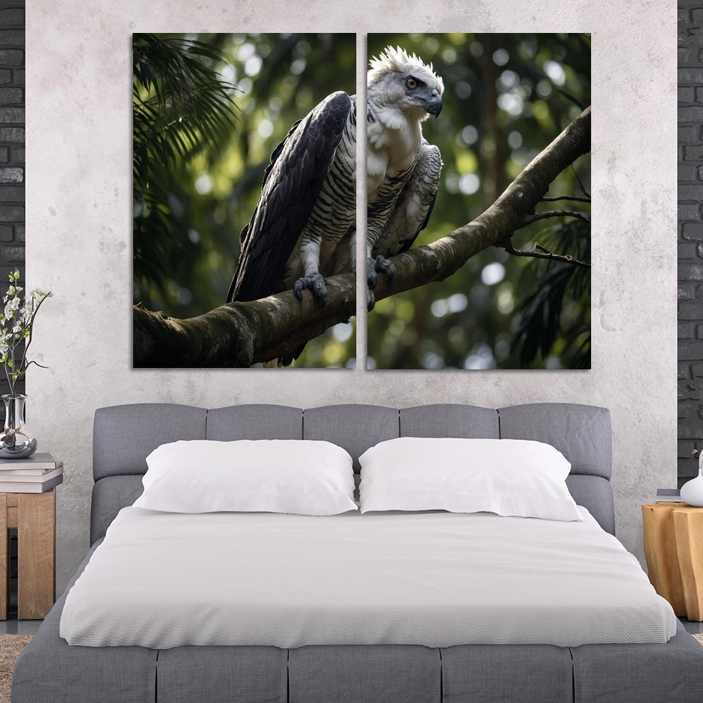 The Regal Harpy Eagle Master Of The Forest Canopy Modern Paintings Frame