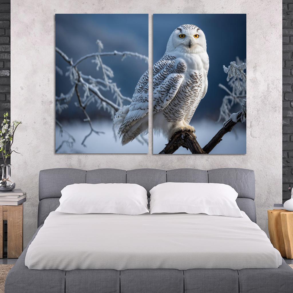 The Regal Snowy Owl Silent Hunter Of The Arctic Modern Paintings Frame