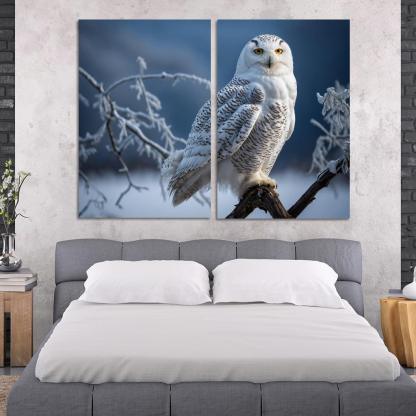 The Regal Snowy Owl Silent Hunter Of The Arctic Modern Paintings Frame