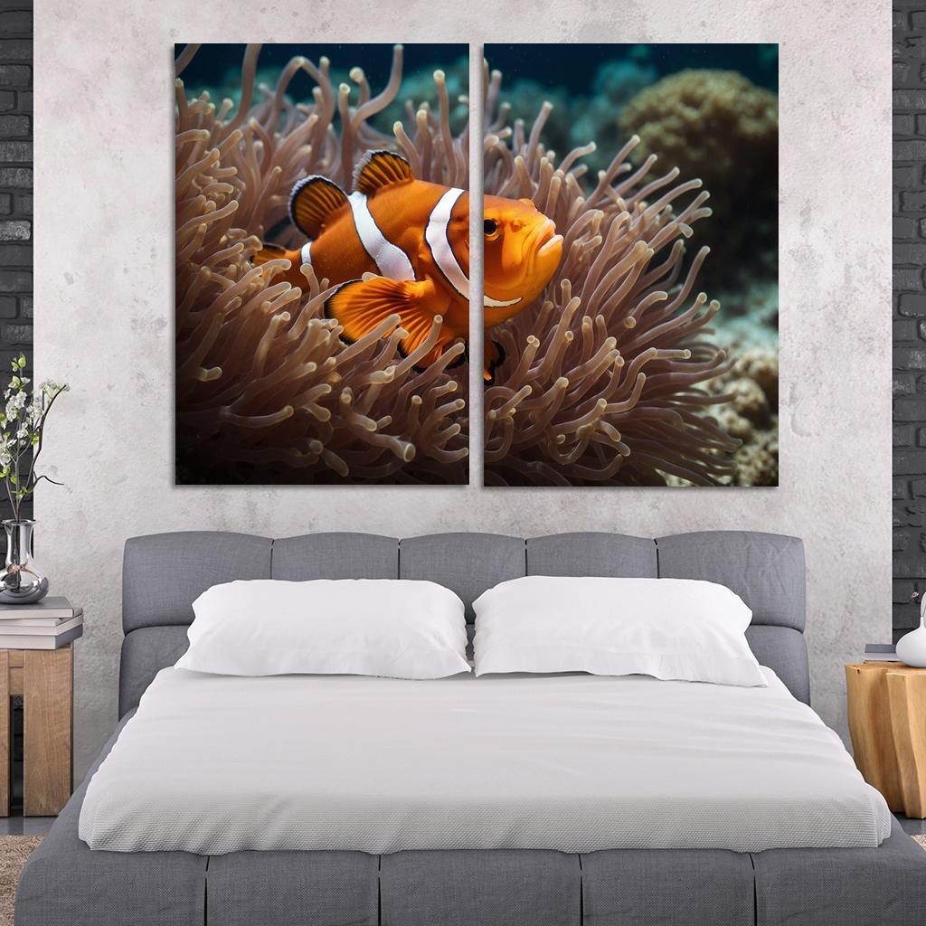 The Colorful Clownfish A Reef Icon Framed Paintings