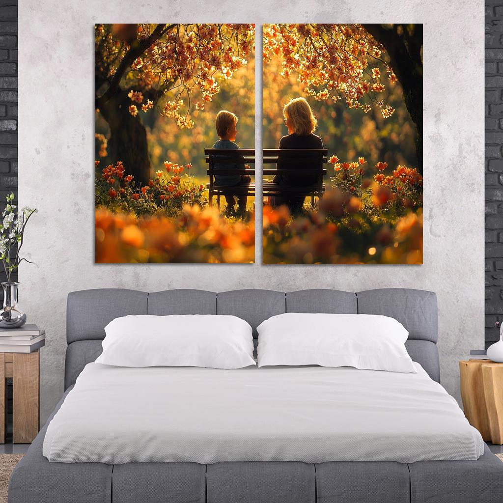 The Wisdom Of Ages A Mothers Guiding Hand Canvas Paintings Frame