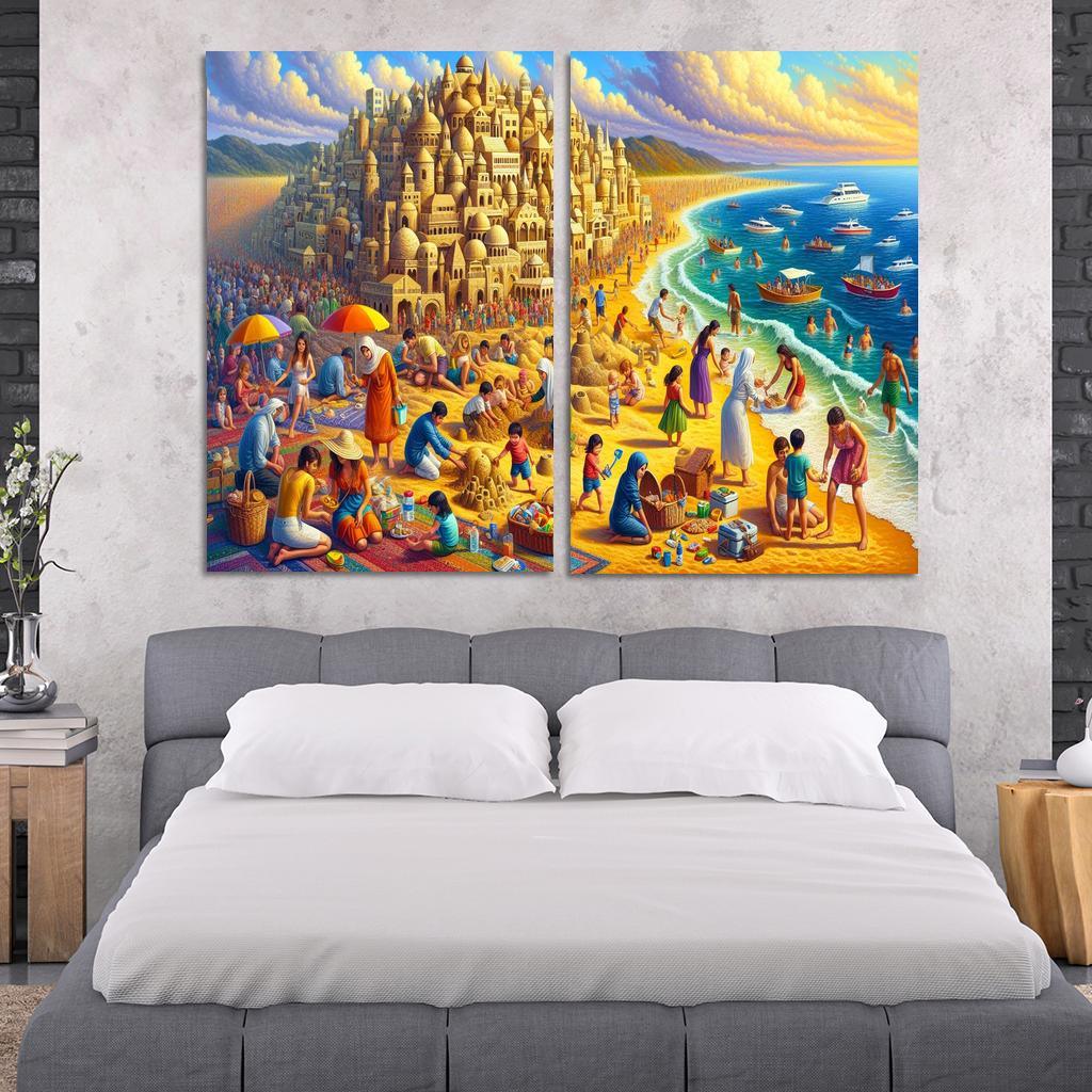 Calm Waters Ideal For Family Fun Abstract Paintings Frame