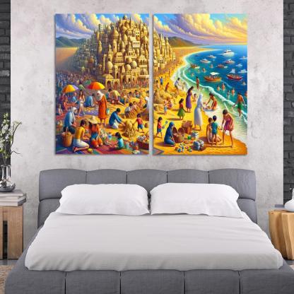 Calm Waters Ideal For Family Fun Abstract Paintings Frame