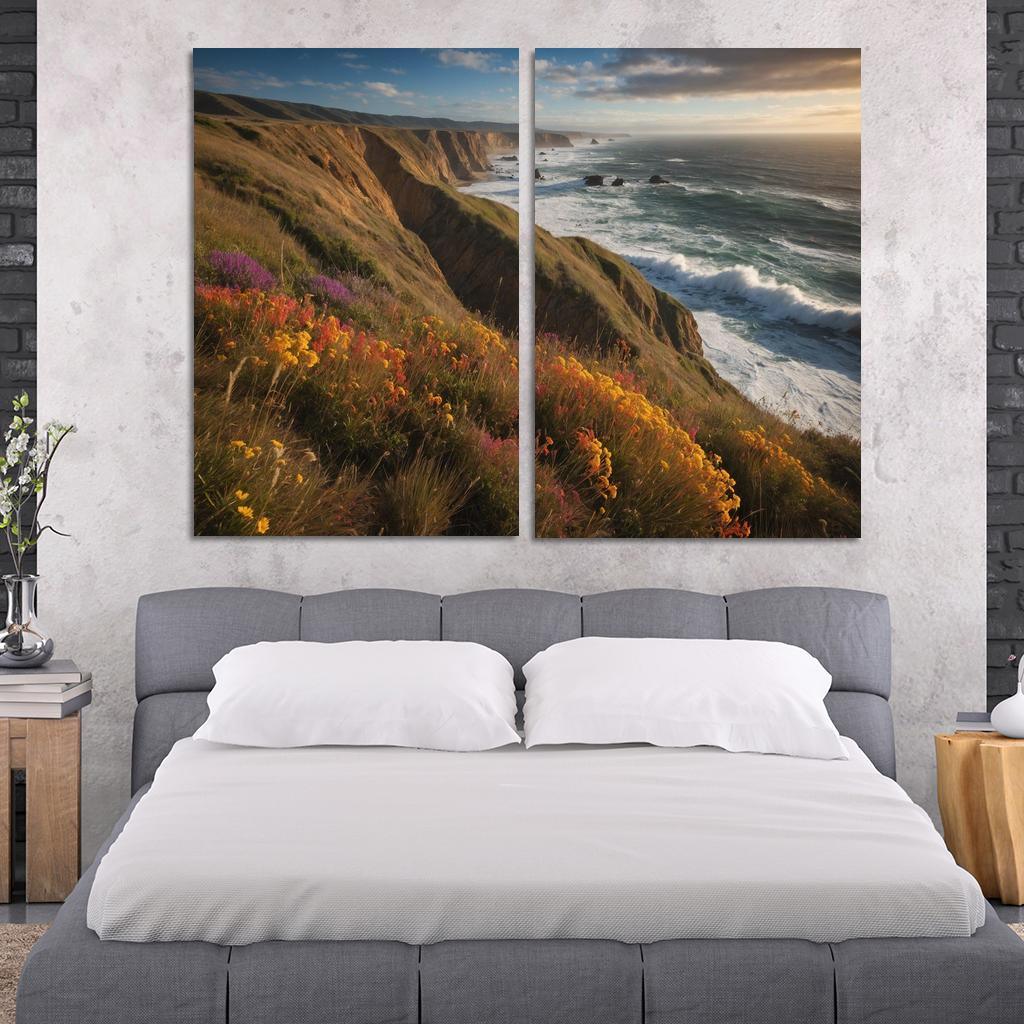 The Majestic Bluffs Of Ocean Edge Modern Paintings Frame