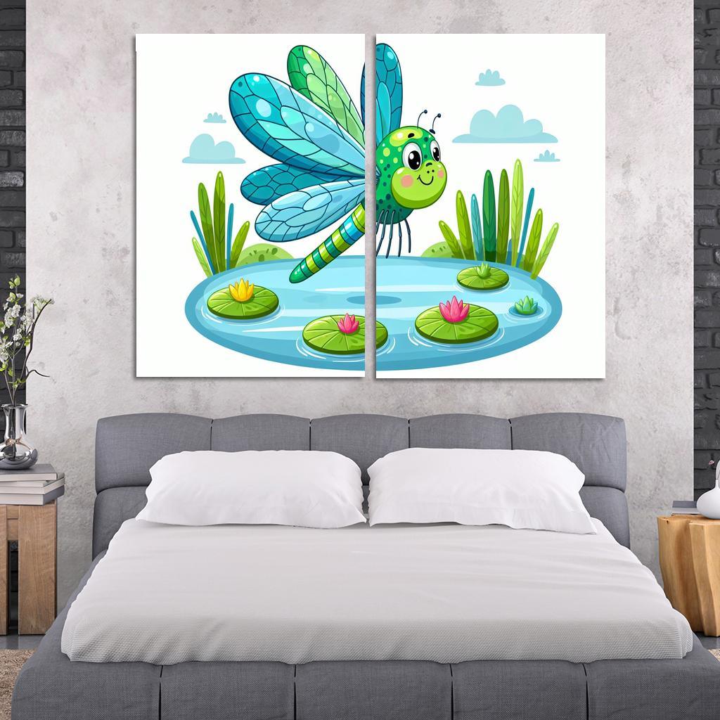 Daring Dragonfly Modern Paintings Frame