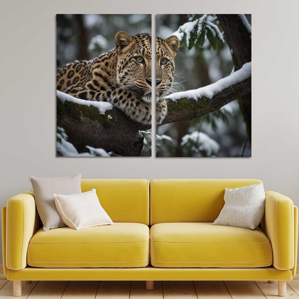 The Magnificent Amur Leopard Ghost Of The Forest Canvas Paintings Frame
