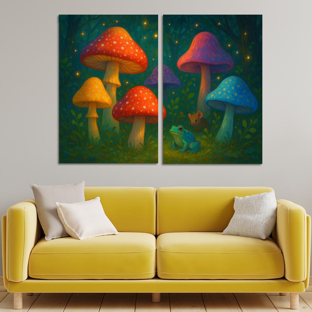 Magic Mushroom Hideaway Premium Artwork Frames