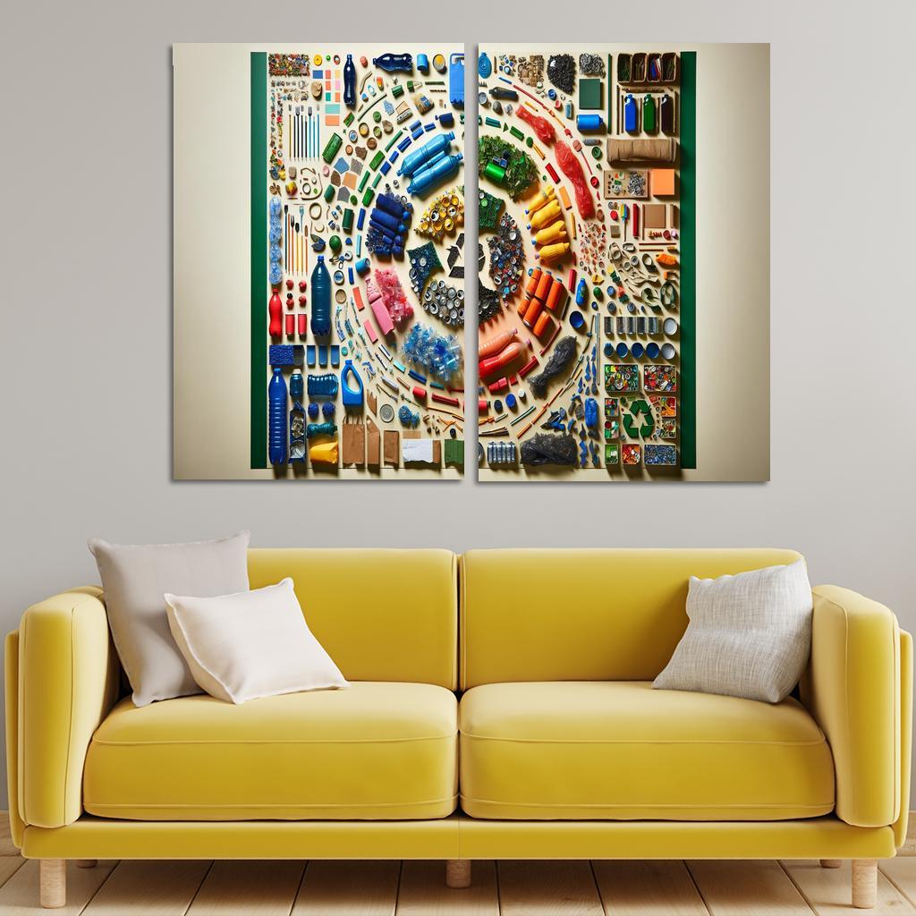 The Cycle Of Waste Advocating For A Circular Economy Multi-panel Paintings