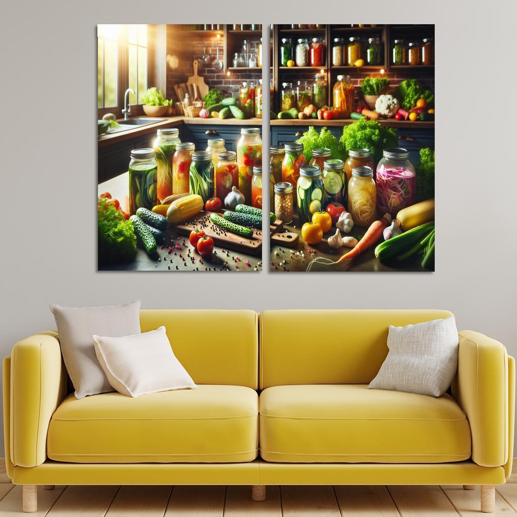 Fermentation Arts Crafting Your Own Probiotics 2 Piece HD Canvas Wall Art-Original Frame