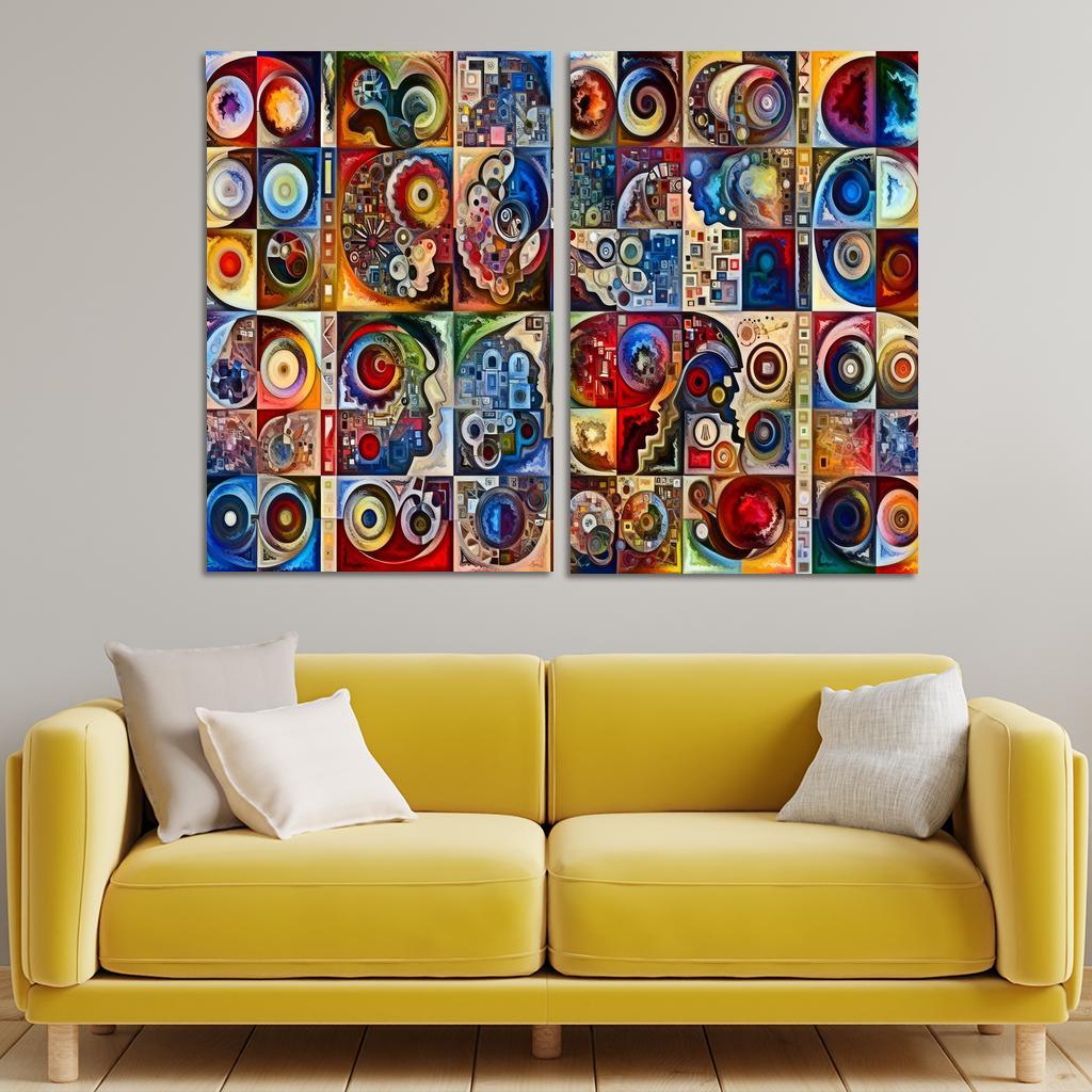 Crisis Of Identity Exploring Intersectionality Multi-panel Paintings