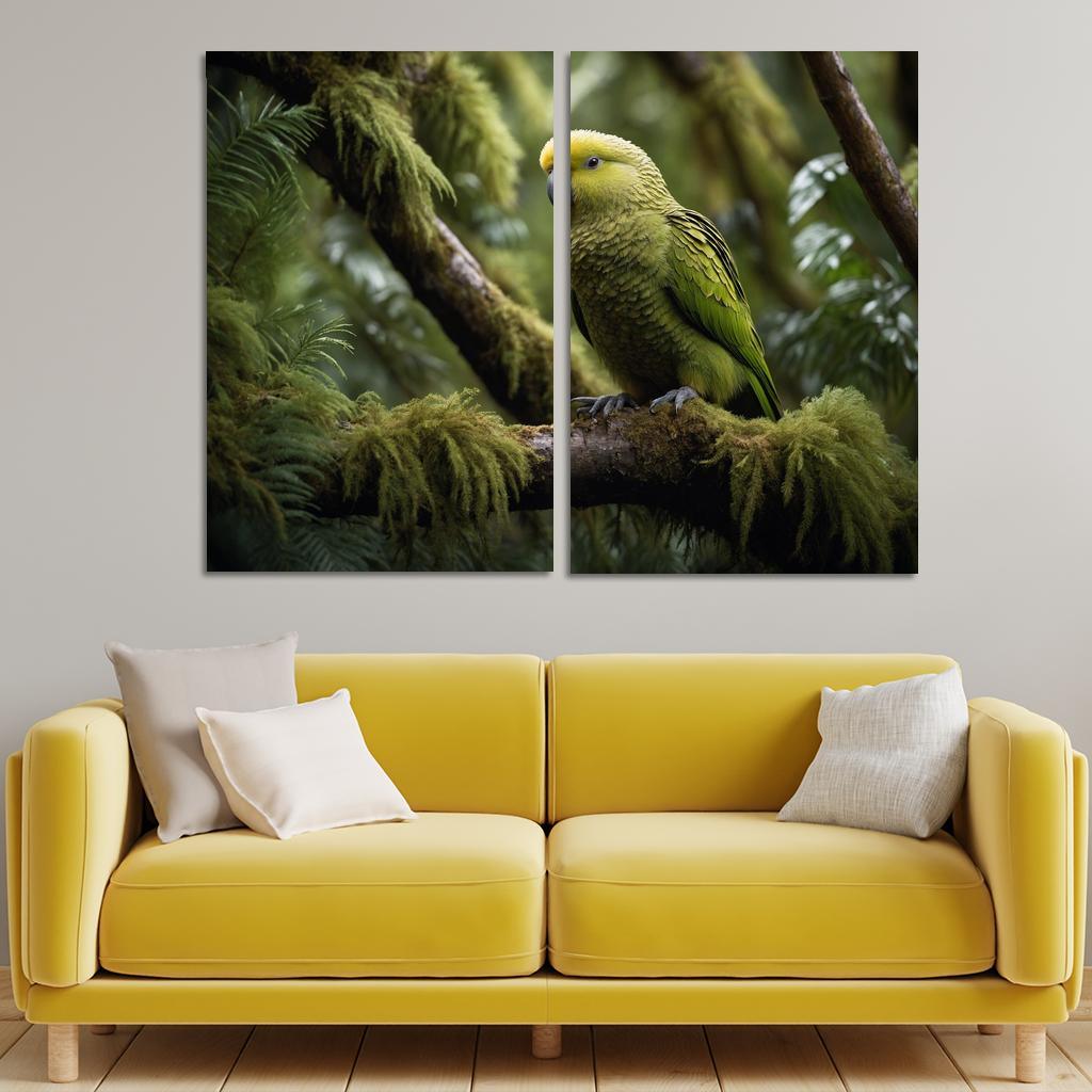 The Unique Kakapo In New Zealand Framed Paintings