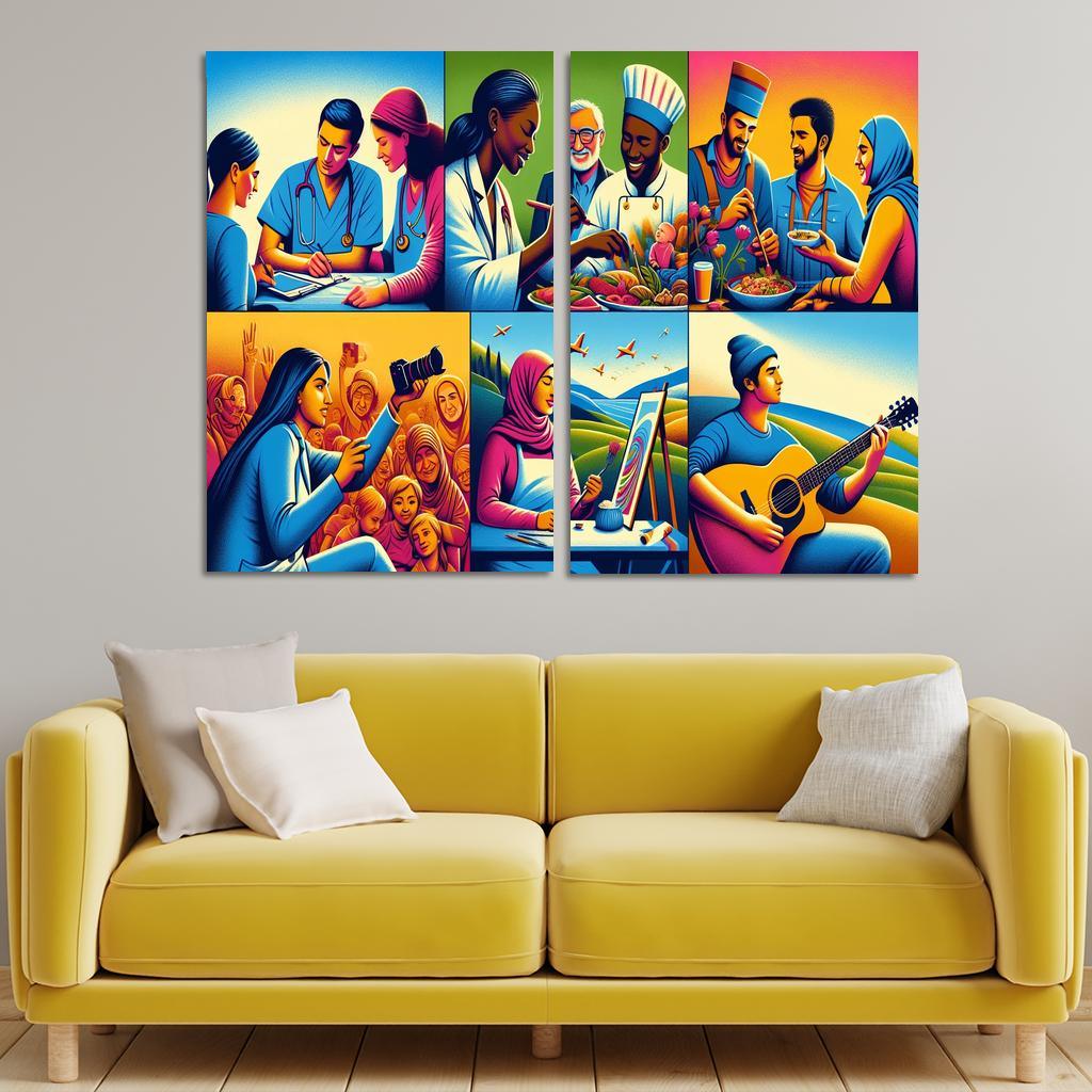 Voices Of Resilience Stories Of Refugee Empowerment Custom Paintings Frame